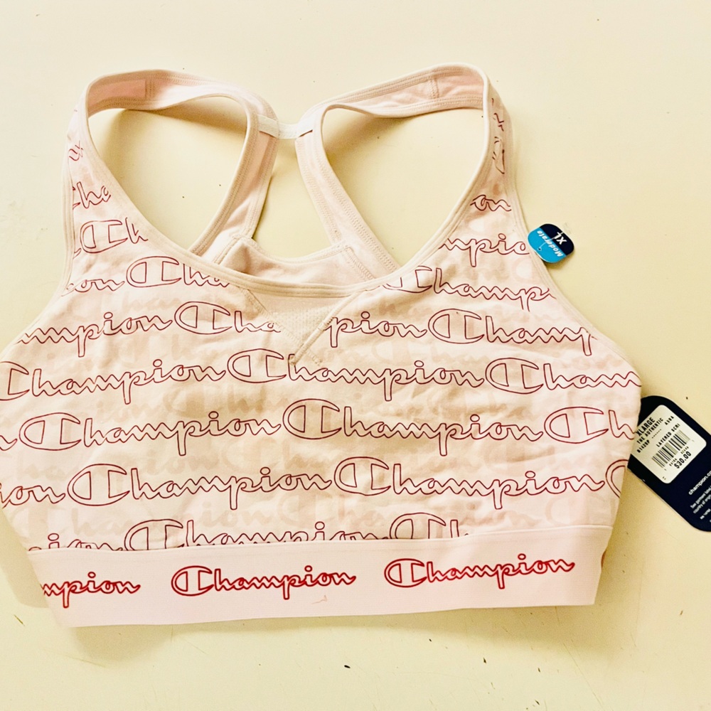 Baby pink champion sports bra xl